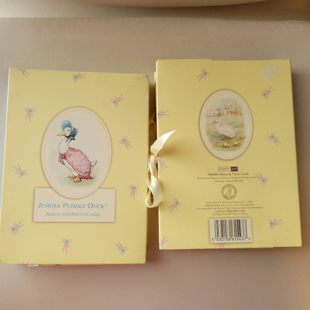Jemima Puddle-Duck Yellow Journal & Photo Card Sets (2) ~ Beatrix Potter ~ Cute!